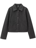 Women's Simple Solid Color Pockets Lapel Long Sleeve Coat