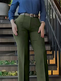 Autumn Casual High-Waist Straight-Leg Casual Pants for Women