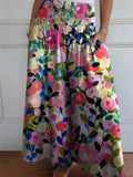Women's Summer Elastic Waist Wide Leg Pants