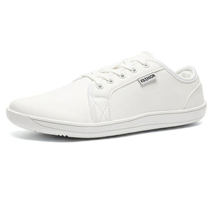 Men's Casual Faux Leather Solid Color Lace Up Low Top Flats Shoes
