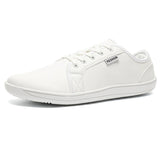 Men's Casual Faux Leather Solid Color Lace Up Low Top Flats Shoes