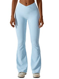 Women's Solid Color Sporty Flared Yoga Pants