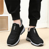 Men's Comfortable Warm Plush Liner Walking Sneakers