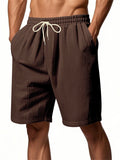 Men's Casual Corduroy Drawstring Beach Shorts