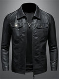 ‌Men's Autumn Casual Stylish Motorcycle Style‌ Faux Leather Jackets