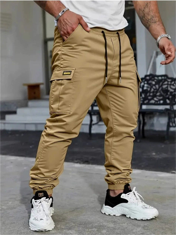 Men's Comfortable Spring Cargo Jogger Trousers with Pockets
