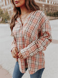 Women's Holiday Leisure Oversized Plaid Hooded Shirt