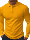 Men's Slim Fit Breathable Quick Dry Long Sleeve Polo Shirts