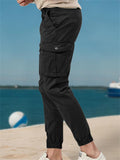 Men's Casual Solid Color Pockets Cargo Jogger Pants