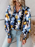 Women's Beautiful All-Over Floral Print Vacation Blouse