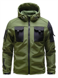 Men's Outdoor Warm Fleece Lined Hooded Tactical Coats