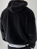 Men's Casual Vintage Corduroy Pullover Kangaroo Pocket Hoodie