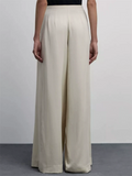 Women's Casual Office Drape Pleated Wide Leg Pants Loose Fit
