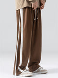 Men's Plus Size Casual Contrast Color Drawstring Pants