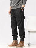 Male Thin Relaxed Fit Ankle-tied Cargo Pants