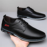 Men's Casual Solid Color Soft Lace Up Flats Shoes
