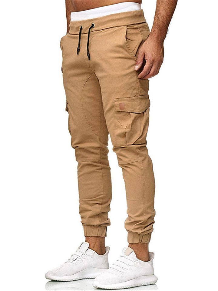 Men's Cool Elastic Waist Tapered Cargo Jogger Pants