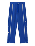 Men's Stylish Side Button Drawstring Casual Sports Pants