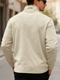 Men's Fleece Half-Zip Long Sleeve Casual Warm Autumn Winter Sweatshirts