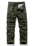 Men's Mid Waist Camouflage Cargo Pants Spring Casual Loose Fit