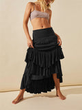 Casual Irregular Hem Beach Skirt for Women