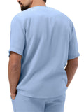 Chic V-neck Short-sleeved T-shirt + Pants Men's Casual Set