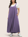 Women's Casual Solid color Wide Leg Overall Jumpsuit