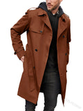 Men's Trendy Lapel Double-Breasted Mid-Length Coat