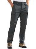 Men's Autumn Solid Color Quick-dry Pockets Outdoor Cargo Trousers
