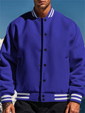 Casual Men's Loose Stand Collar Baseball Jackets