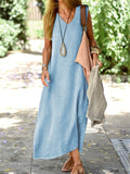 Female Summer Vogue Casual V-Neck Sleeveless Dresses