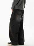 Men's Casual High Street  Wide Leg Straight Whisker Jeans