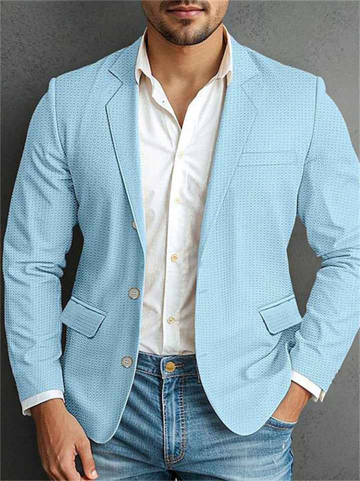 Men's Stylish Lapel Collar Slim Fit Button Up Blazers