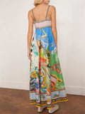 Women's Summer Holiday Style Print Strap Dress