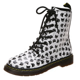 Trendy Print Soft Rubber Thick Sole Women's Martin Boots