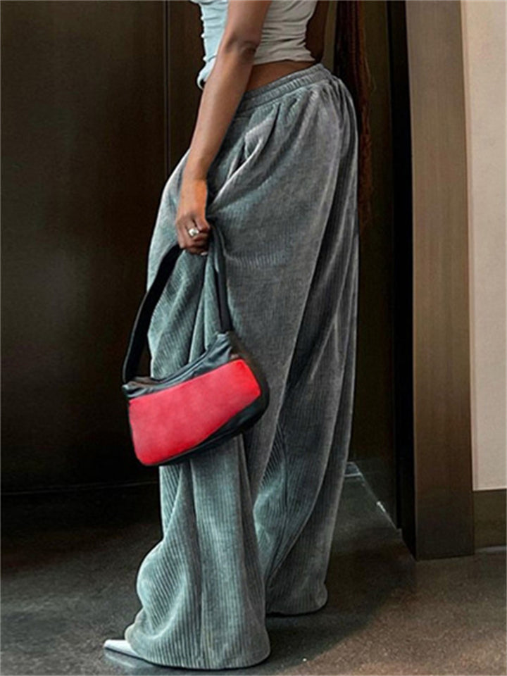 ‌Women's Oversized Loose Fit Baggy Corduroy Pants‌