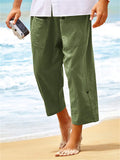 Sunny Beach Front Pocket Cropped Pants for Men