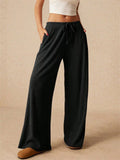 Women's Summer Solid Color Corduroy Low Waist Drape Pants