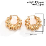 Vintage Exaggerated Bubble Hoop Earrings for Lady