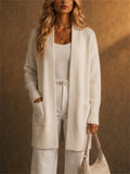 Women Loose Fit Soft Open Front Knit Cardigan with Pockets