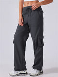 Women's Outdoor Solid Color Quick-Dry Pockets Cargo Pants