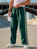 Men's Casual Side Striped Elastic Waist Sports Trousers