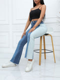 Ladies Fashionable Washed Splicing Skinny Stretchy Jeans