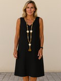 Vintage V-neck Sleeveless Summer Dresses for Women