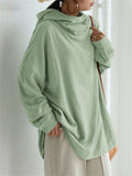Female Comfortable Casual Plus Size Pure Color Hoodies