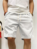 Retro Men's Casual Corduroy Drawstring Cargo Shorts