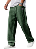 Male's Summer Simple Style Solid Color Casual Straight Trousers