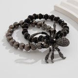Men's Realistic Big Spider Beaded Bracelets for Halloween
