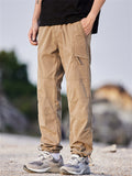 Men's Outdoor Cargo Pants - Loose Fit Multi-Pockets Hiking Travel Trousers