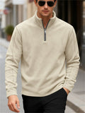 Men's Fleece Half-Zip Long Sleeve Casual Warm Autumn Winter Sweatshirts